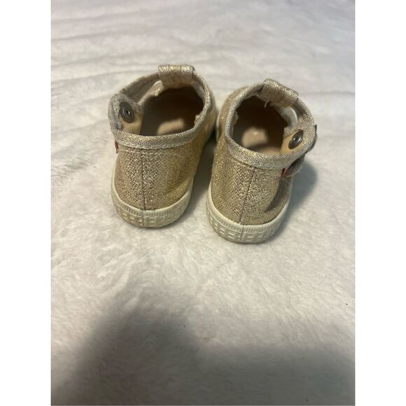 Cienta Gold Metallic Toddler Shoes Size 22C US Size 6/6.5 Toddler - Picture 9 of 13